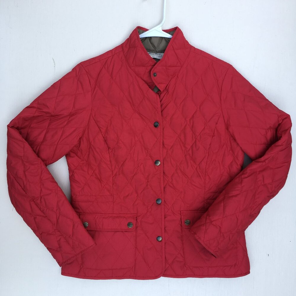 eddie bauer red jacket goose down women's medium